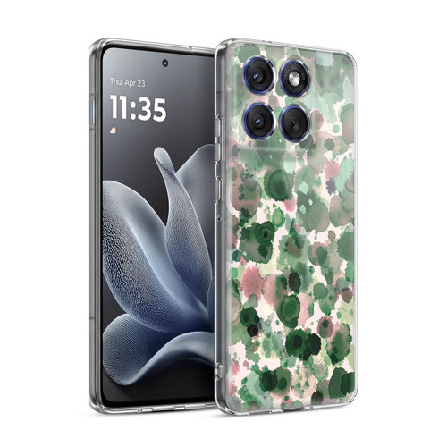 Ninola Pattern Abstract Green Moss Soft Gel Case for Motorola Edge 70