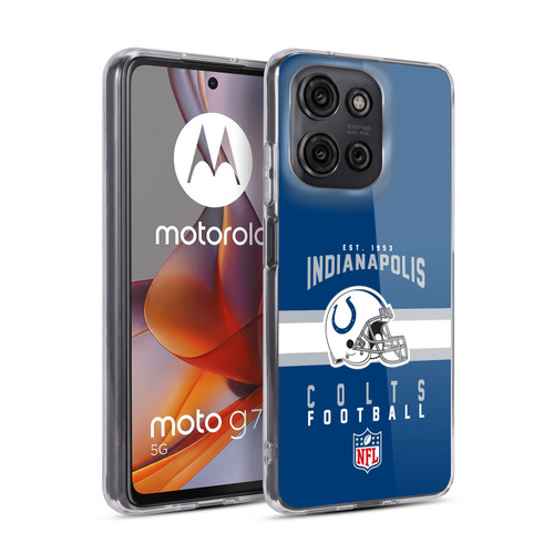 NFL Indianapolis Colts Graphics Helmet Typography Soft Gel Case for Motorola Moto G75