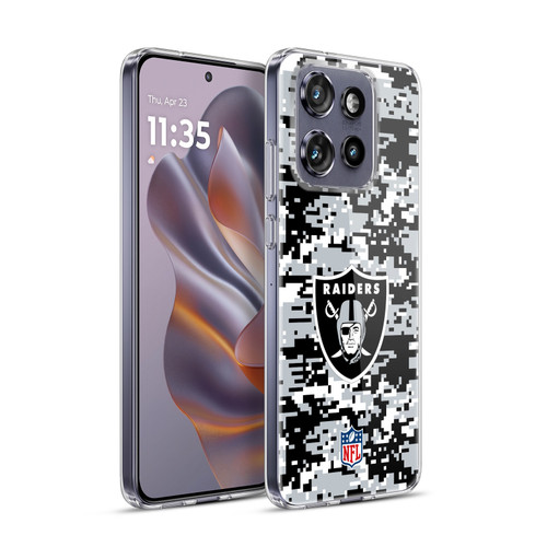 NFL Las Vegas Raiders Graphics Digital Camouflage Soft Gel Case for Motorola Edge 50 Neo