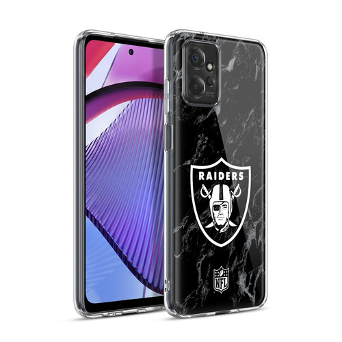 NFL Las Vegas Raiders Graphics Coloured Marble Soft Gel Case for Motorola Moto G Power (2023)