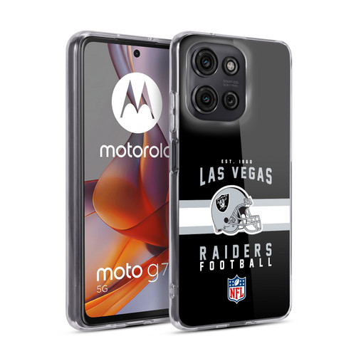 NFL Las Vegas Raiders Graphics Helmet Typography Soft Gel Case for Motorola Moto G75