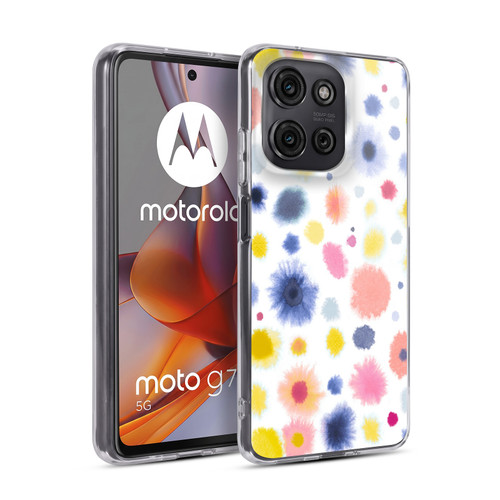 Ninola Pattern Abstract Watercolor Dots Soft Gel Case for Motorola Moto G75