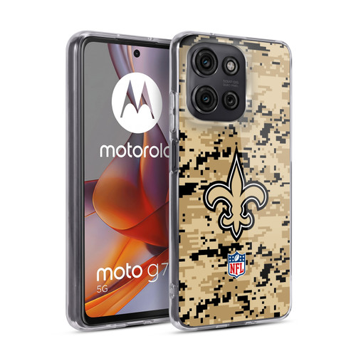 NFL New Orleans Saints Graphics Digital Camouflage Soft Gel Case for Motorola Moto G75