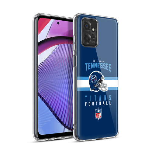 NFL Tennessee Titans Graphics Helmet Typography Soft Gel Case for Motorola Moto G Power (2023)