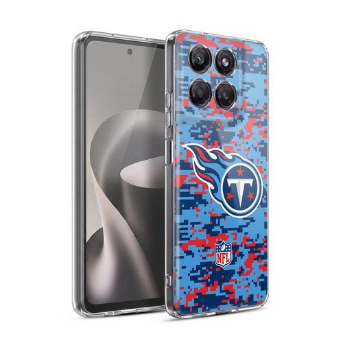 NFL Tennessee Titans Graphics Digital Camouflage Soft Gel Case for Motorola Moto G37 Power