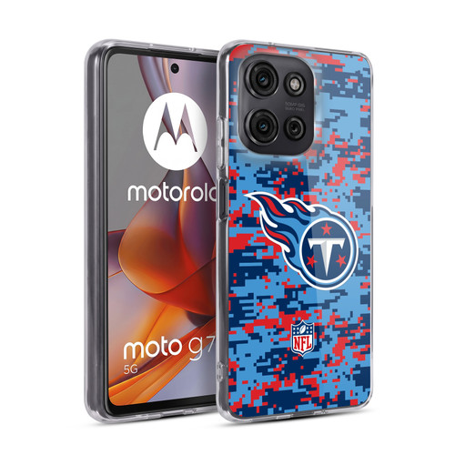 NFL Tennessee Titans Graphics Digital Camouflage Soft Gel Case for Motorola Moto G75