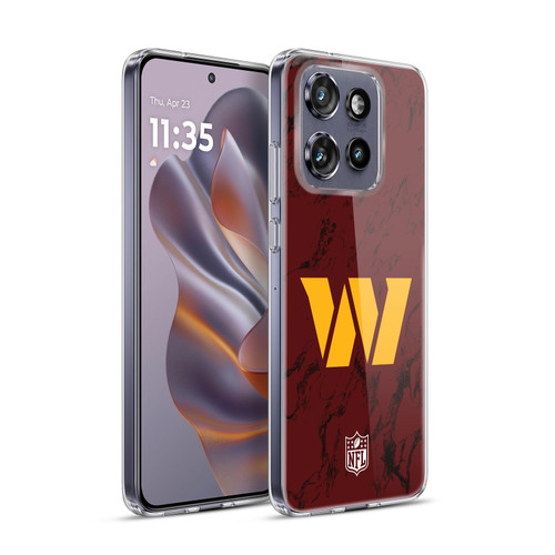 NFL Washington Football Team Graphics Coloured Marble Soft Gel Case for Motorola Edge 50 Neo