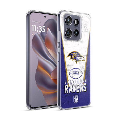 NFL Baltimore Ravens Logo Art Banner Soft Gel Case for Motorola Edge 50 Neo