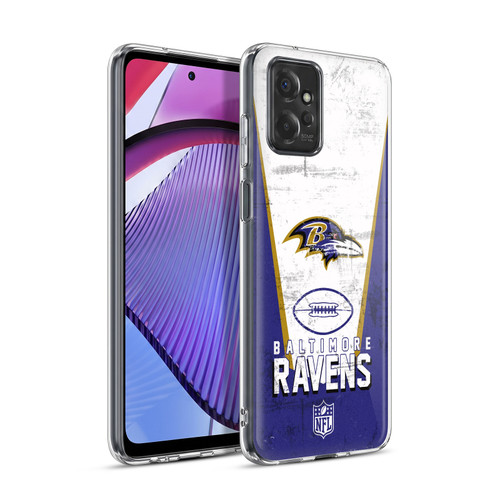 NFL Baltimore Ravens Logo Art Banner Soft Gel Case for Motorola Moto G Power (2023)