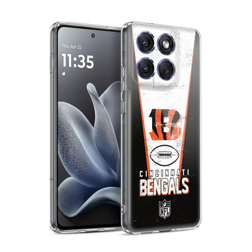 NFL Cincinnati Bengals Logo Art Banner Soft Gel Case for Motorola Edge 70