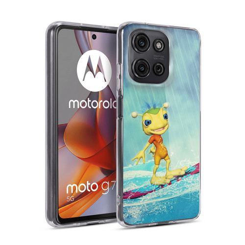 Simone Gatterwe Angels And Fairies Surfing Alien Soft Gel Case for Motorola Moto G75