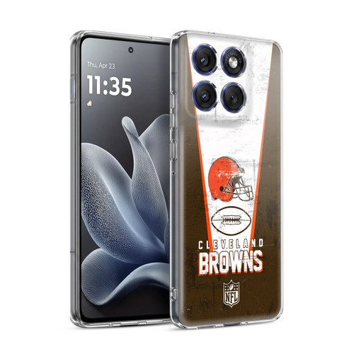 NFL Cleveland Browns Logo Art Banner Soft Gel Case for Motorola Edge 70