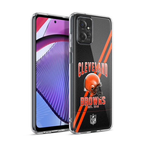 NFL Cleveland Browns Logo Art Football Stripes Soft Gel Case for Motorola Moto G Power (2023)