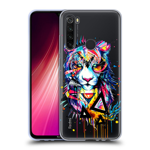 Pixie Cold Cats Shattered Tiger Soft Gel Case for Xiaomi Redmi Note 8T