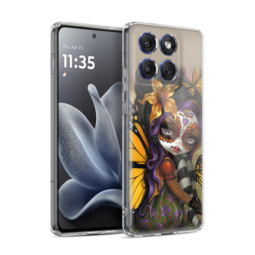 Strangeling Fairy Art Day of Dead Butterfly Soft Gel Case for Motorola Edge 70