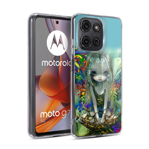 Strangeling Fairy Art Rainbow Winged Soft Gel Case for Motorola Moto G75