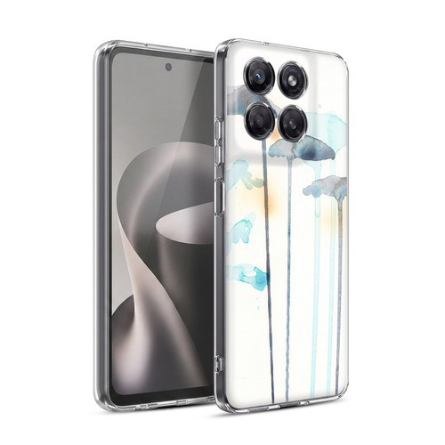 Wyanne Nature Blue Botanical Watercolour Soft Gel Case for Motorola Moto G37 Power