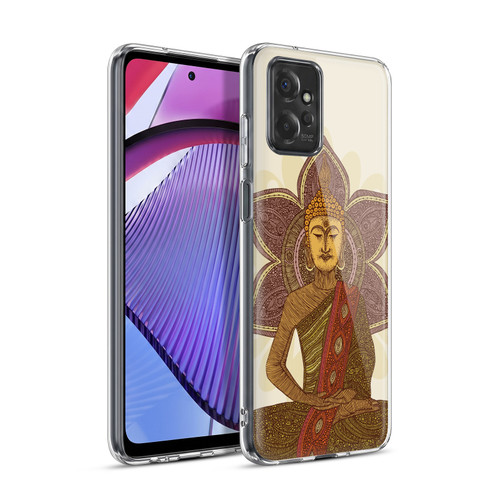 Valentina Symbols Illustration Sitting Buddha Soft Gel Case for Motorola Moto G Power (2023)