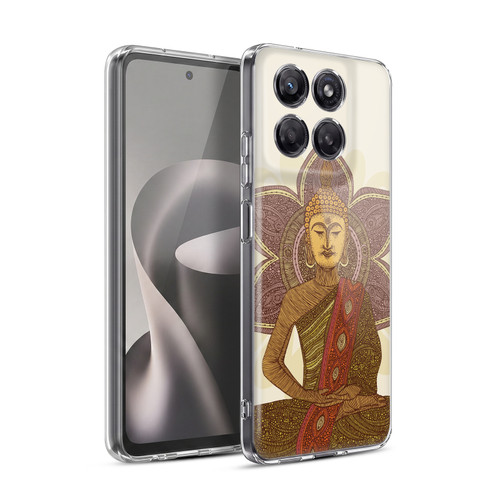 Valentina Symbols Illustration Sitting Buddha Soft Gel Case for Motorola Moto G37 Power