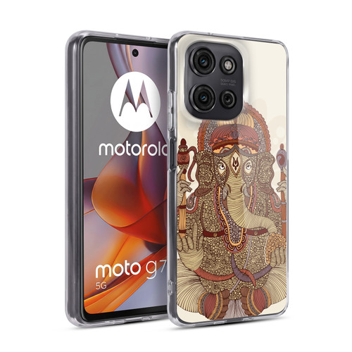 Valentina Symbols Illustration Ganesha Soft Gel Case for Motorola Moto G75