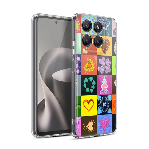 Suzan Lind Colours & Patterns Heart Quilt Soft Gel Case for Motorola Moto G37 Power
