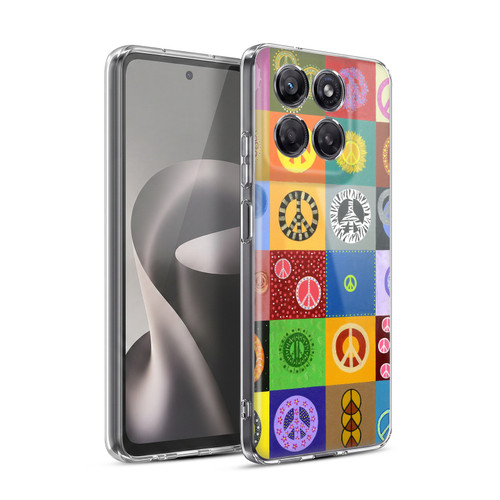 Suzan Lind Colours & Patterns Peace Quilt Soft Gel Case for Motorola Moto G37 Power