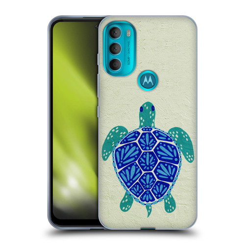 Cat Coquillette Sea Turtle Blue Soft Gel Case for Motorola Moto G71 5G