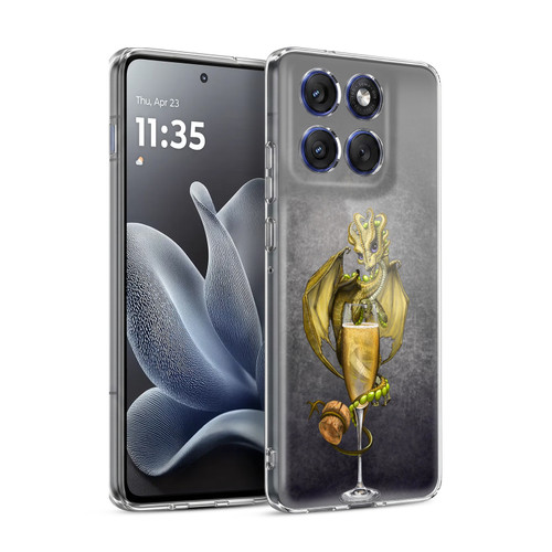 Stanley Morrison Dragons Gold Champagne Glass Soft Gel Case for Motorola Edge 70
