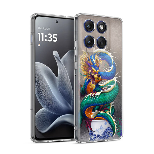 Stanley Morrison Dragons Asian Sake Drink Soft Gel Case for Motorola Edge 70
