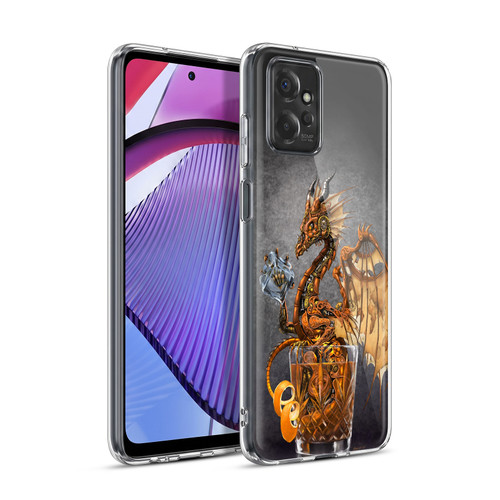 Stanley Morrison Dragons Gold Steampunk Drink Soft Gel Case for Motorola Moto G Power (2023)