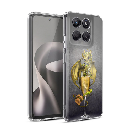 Stanley Morrison Dragons Gold Champagne Glass Soft Gel Case for Motorola Moto G37 Power