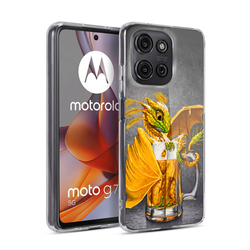 Stanley Morrison Dragons Amber Beer Drink In Mug Soft Gel Case for Motorola Moto G75