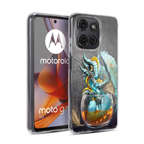 Stanley Morrison Dragons Aqua Ice Whiskey In Glass Soft Gel Case for Motorola Moto G75