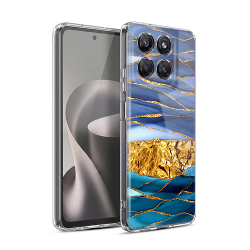 UtArt Dark Night Marble Golden Seas Soft Gel Case for Motorola Moto G37 Power