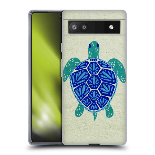 Cat Coquillette Sea Turtle Blue Soft Gel Case for Google Pixel 6a