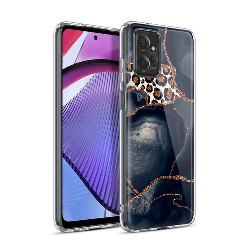 UtArt Wild Cat Marble Leopard Soft Gel Case for Motorola Moto G Power (2023)
