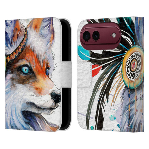 Pixie Cold Animals Fox Leather Book Wallet Case Cover For Apple iPhone Duo