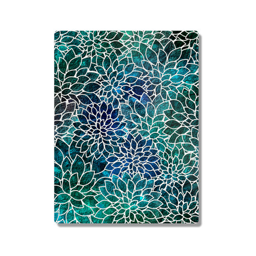 Cosmo18 Art Abstract Dahlias 300X400mm Portrait Metal Wall Art Print - Wall Decor for Living Room, Bedroom & Gaming Room