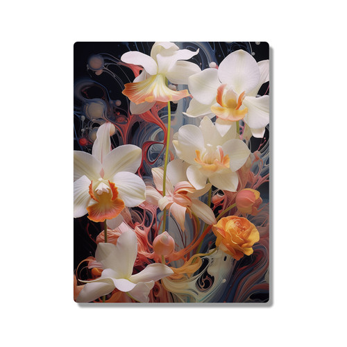 Dave Loblaw Graphic Art Flower Dreams 300X400mm Portrait Metal Wall Art Print - Wall Decor for Living Room, Bedroom & Gaming Room