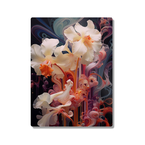 Dave Loblaw Graphic Art Flowers 300X400mm Portrait Metal Wall Art Print - Wall Decor for Living Room, Bedroom & Gaming Room