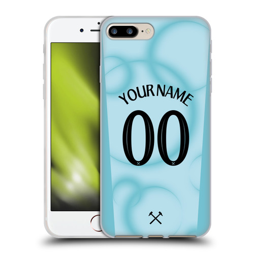 Custom Customised Personalised West Ham United FC 2026/27 Crest Kit Third Soft Gel Case for Apple iPhone 7 Plus / 8 Plus & MagSafe