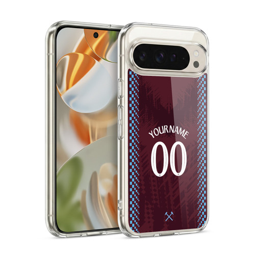 Custom Customised Personalised West Ham United FC 2026/27 Crest Kit Home Soft Gel Case for Google Pixel 9 / Pixel 9 Pro
