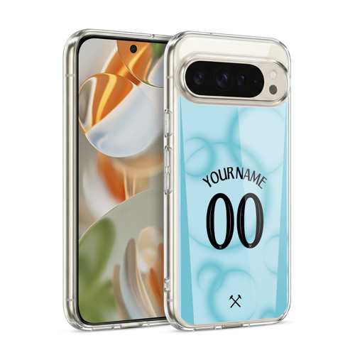 Custom Customised Personalised West Ham United FC 2026/27 Crest Kit Third Soft Gel Case for Google Pixel 9 / Pixel 9 Pro