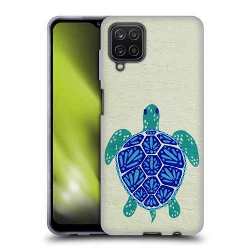 Cat Coquillette Sea Turtle Blue Soft Gel Case for Samsung Galaxy A12 (2020)