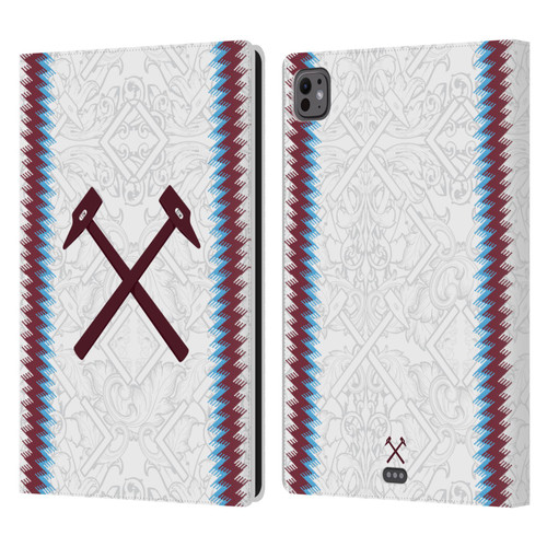West Ham United FC 2026/27 Crest Kit Away Leather Book Wallet Case Cover For Apple iPad Pro 11 M4/M5 2024/2025