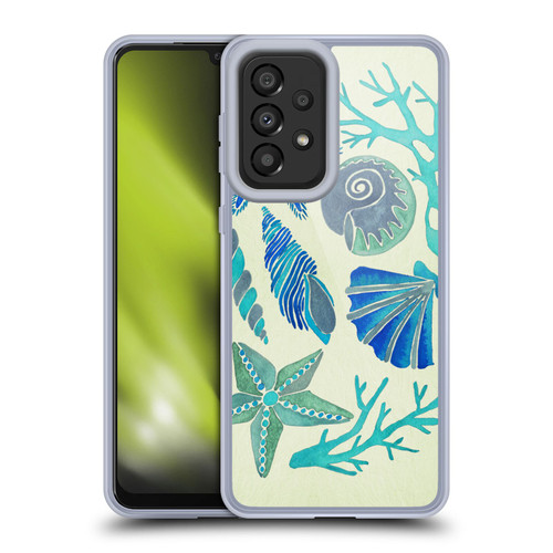 Cat Coquillette Sea Seashells Blue Soft Gel Case for Samsung Galaxy A33 5G (2022)