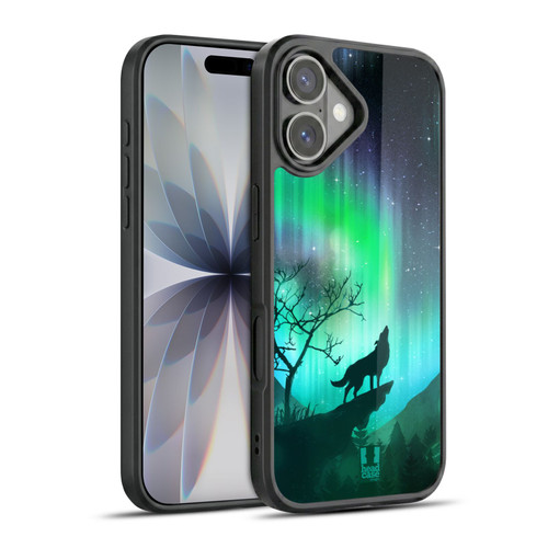 Head Case Designs Northern Lights Howling Wolf Gel Armour Case For Apple iPhone 17