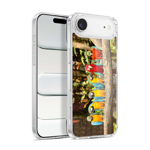 Head Case Designs Iconic Fauna Sitting Macaw Parrot Pairs Soft Gel Case for Apple iPhone 17 Air