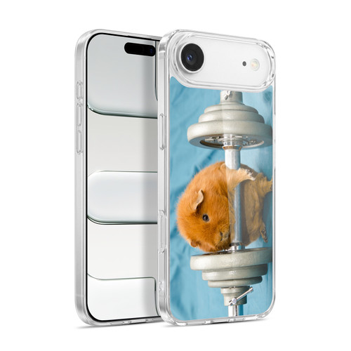 Head Case Designs Funny Animals Weightlifter Guinea Pig Soft Gel Case for Apple iPhone 17 Air