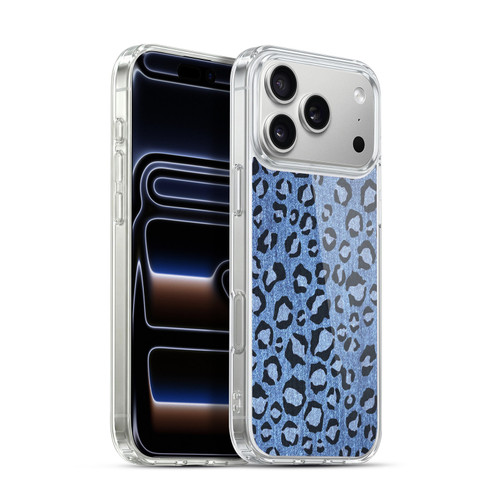Head Case Designs Printed Denim Leopard Soft Gel Case for Apple iPhone 17 Pro Max